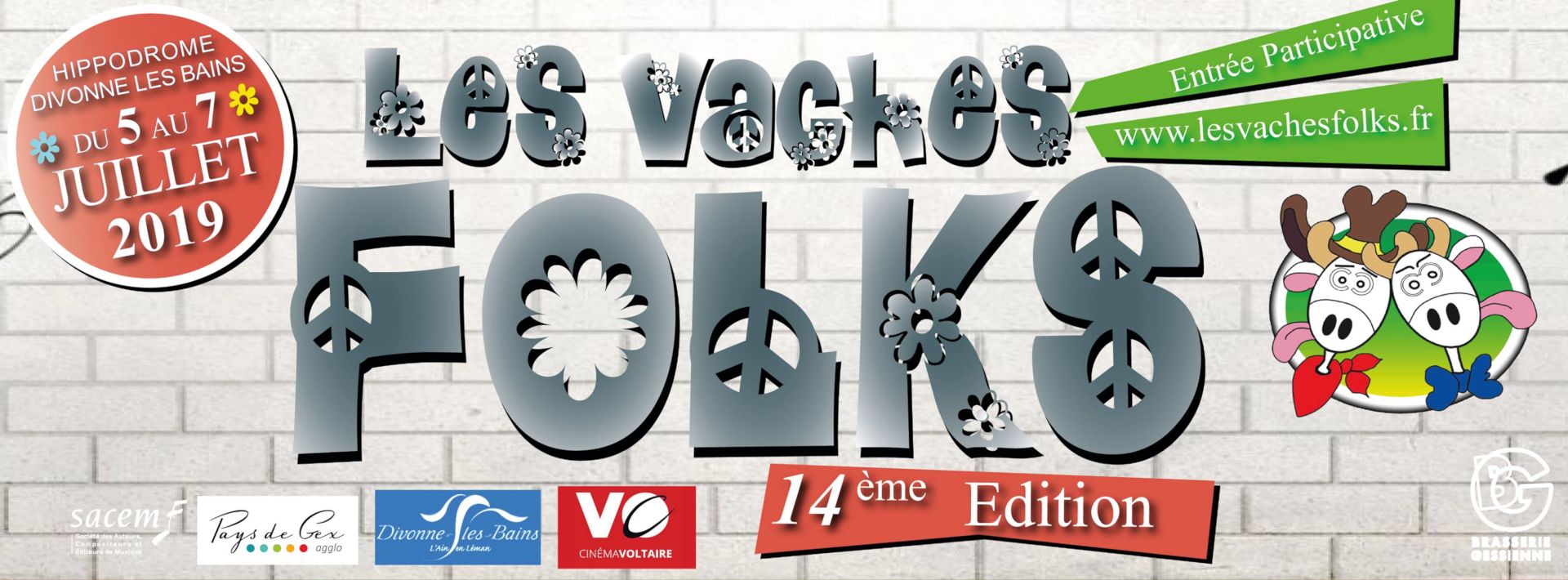 Affiche du festival Les Vaches Folks 2019